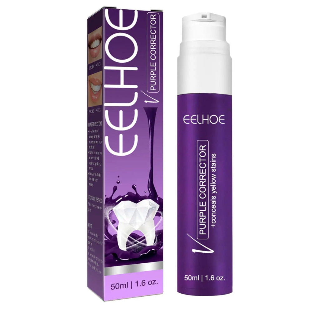 Eelhoe purple corrector with packaging on a white background